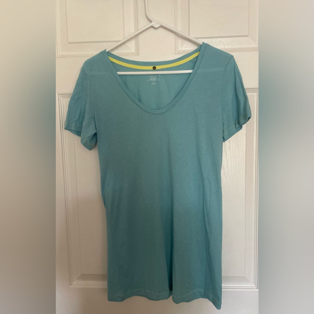 Victoria’s Secret aqua short-sleeve shirt, never worn